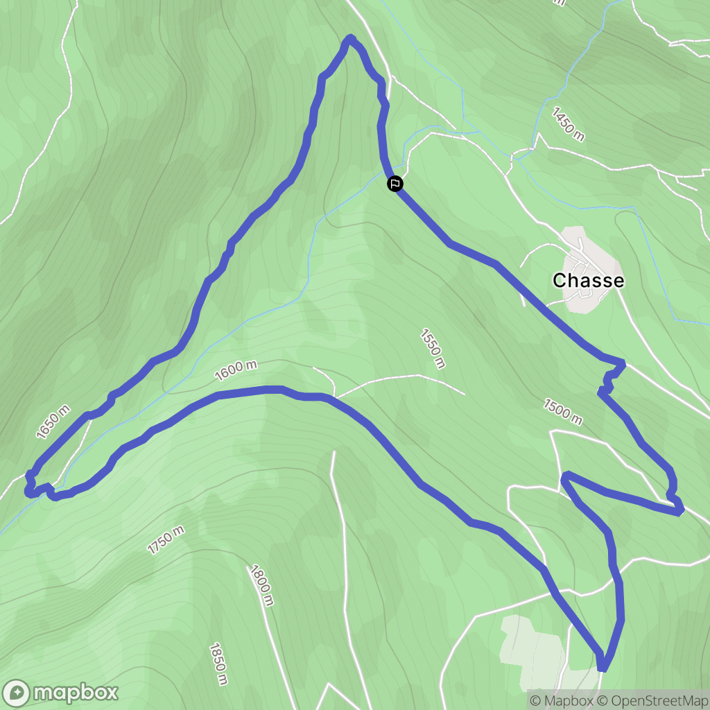 Villars-Colmars : carte du parcours de randonnée - France