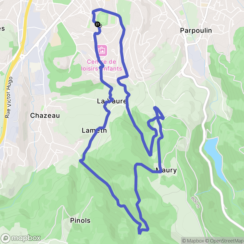 Firminy : carte du parcours de randonnée - France
