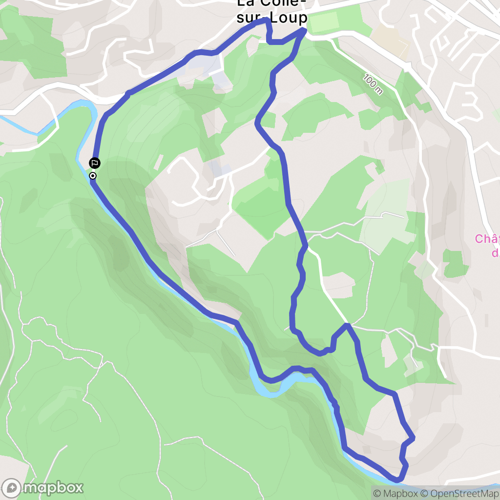 La Colle-sur-Loup : carte du parcours de randonnée - France