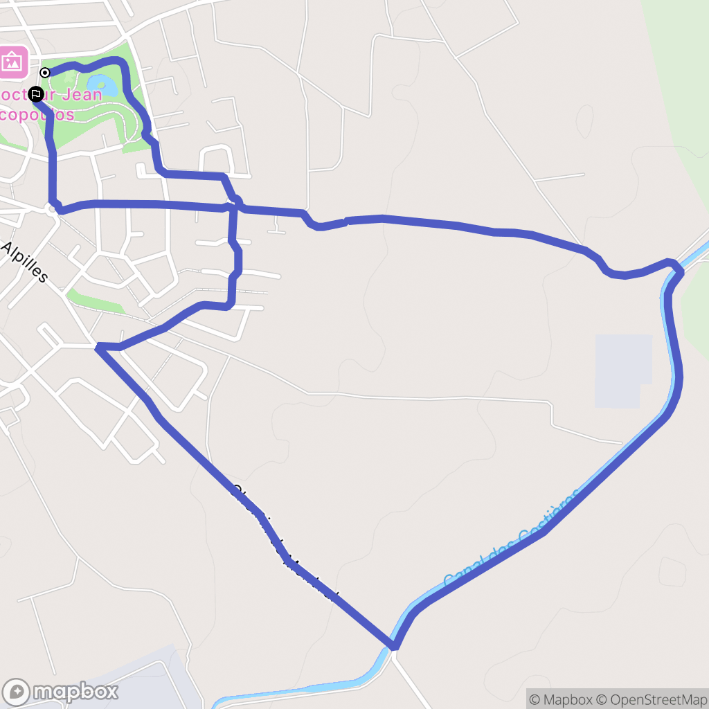 Garons : carte du parcours de randonnée - France