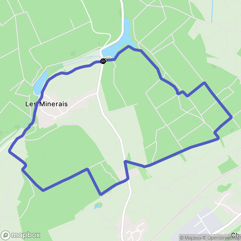Dampierre : carte du parcours de randonnée - France
