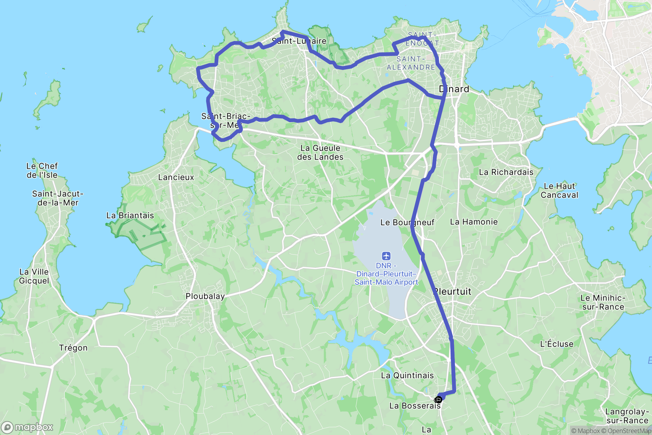Tréméreuc : carte du parcours de randonnée - France