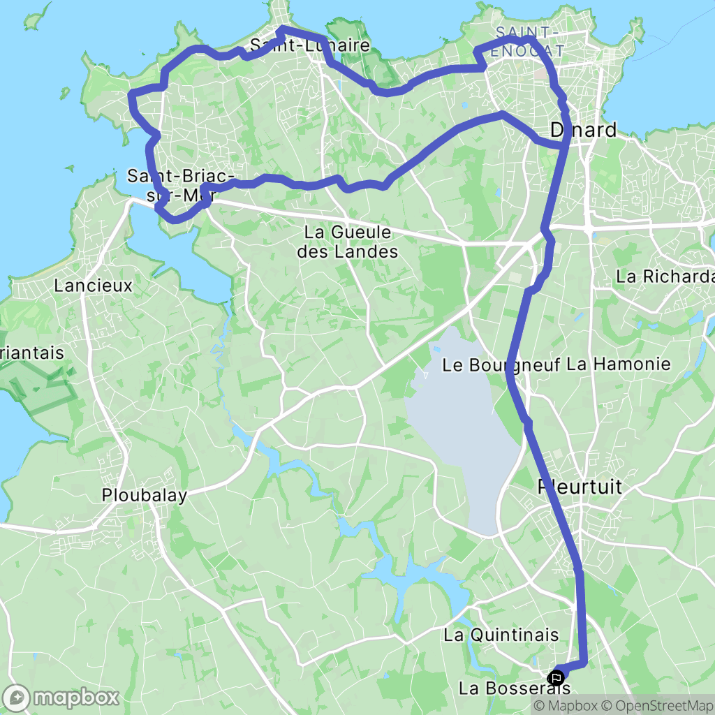 Tréméreuc : carte du parcours de randonnée - France