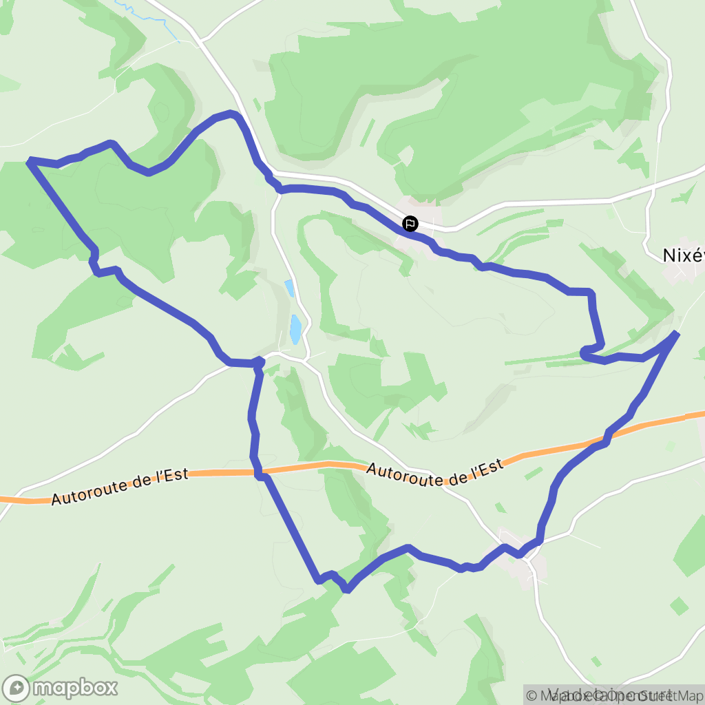 Nixéville-Blercourt : carte du parcours de randonnée - France