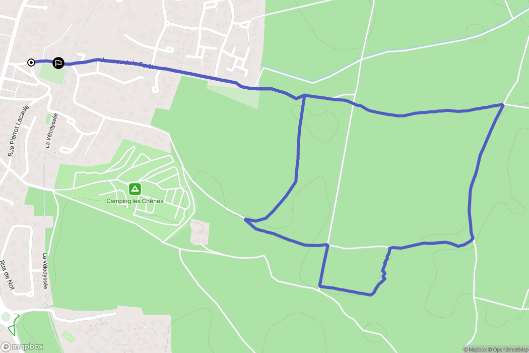 Vieux-Boucau-les-Bains : carte du parcours de randonnée - France