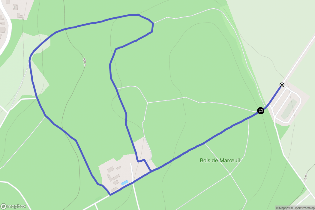 Marœuil : carte du parcours de randonnée - France