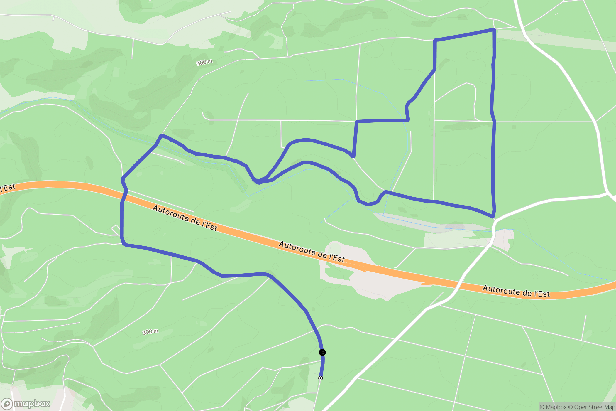 Longeville-lès-Saint-Avold : carte du parcours de randonnée - France