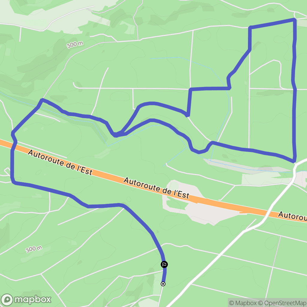Longeville-lès-Saint-Avold : carte du parcours de randonnée - France