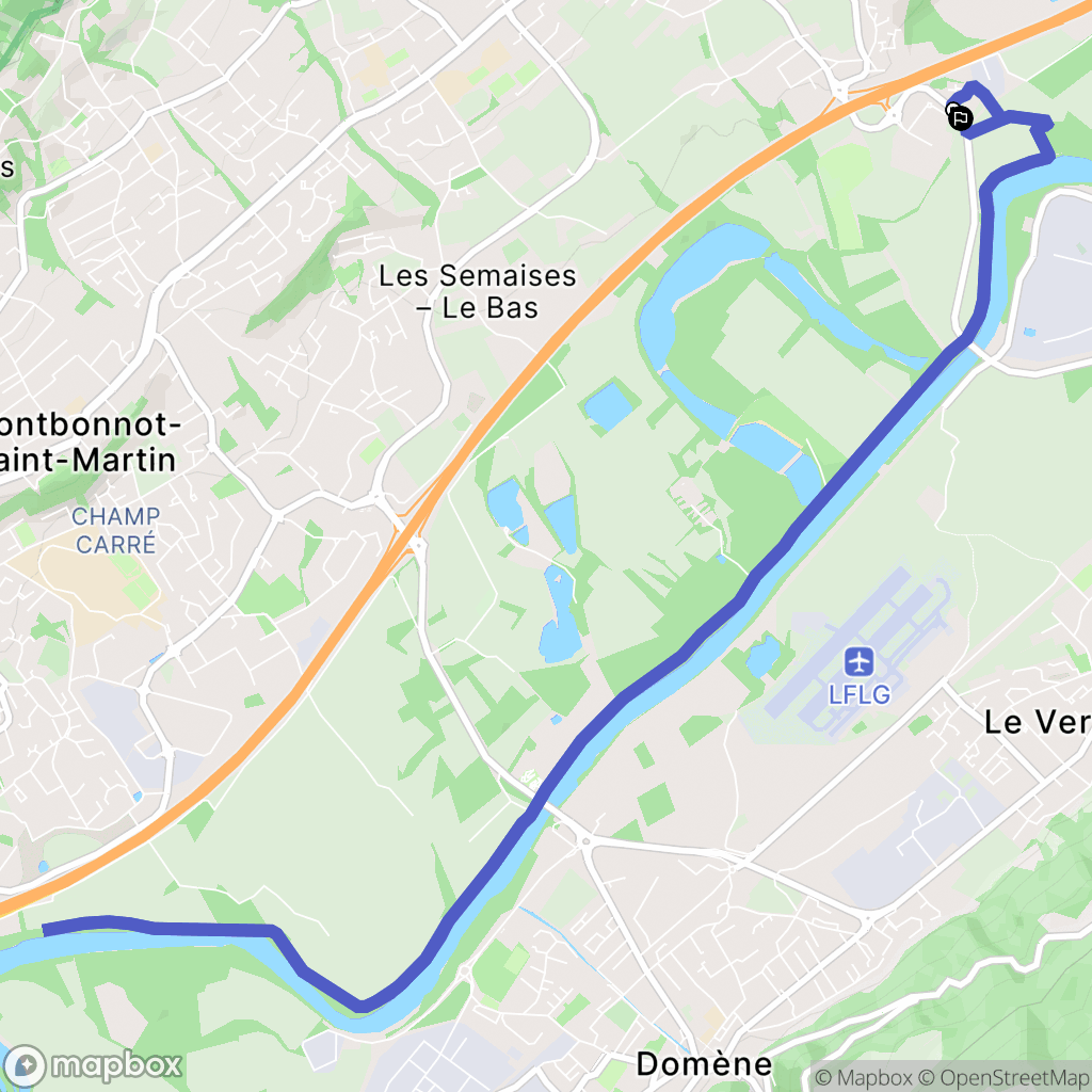 Saint-Ismier : carte du parcours de randonnée - France