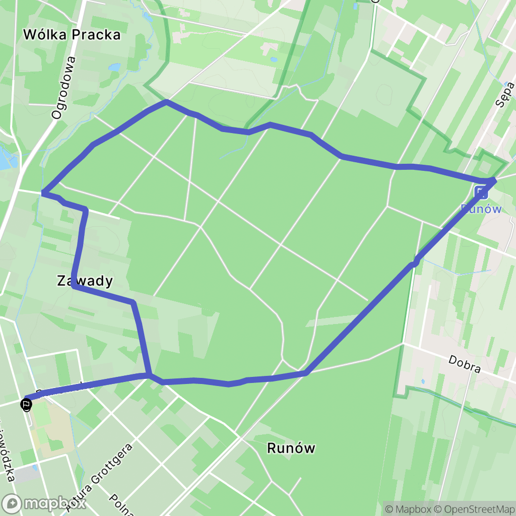 Złotokłos: mapa trasy - Poland