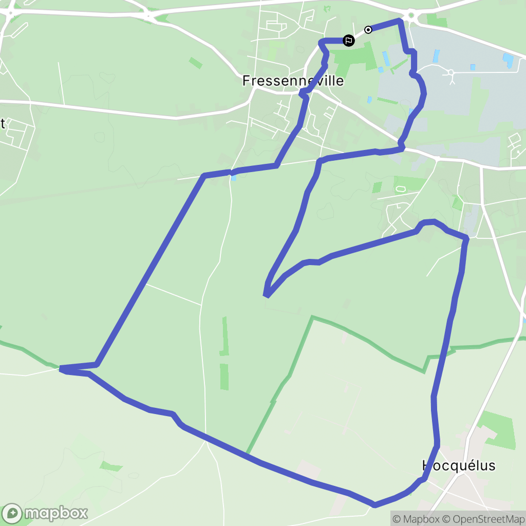 Fressenneville : carte du parcours de randonnée - France