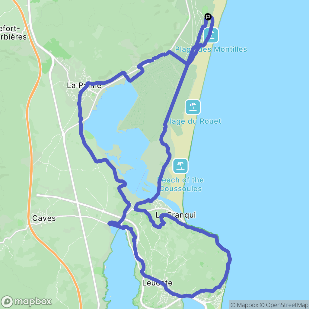 Port-la-Nouvelle : carte du parcours de randonnée - France