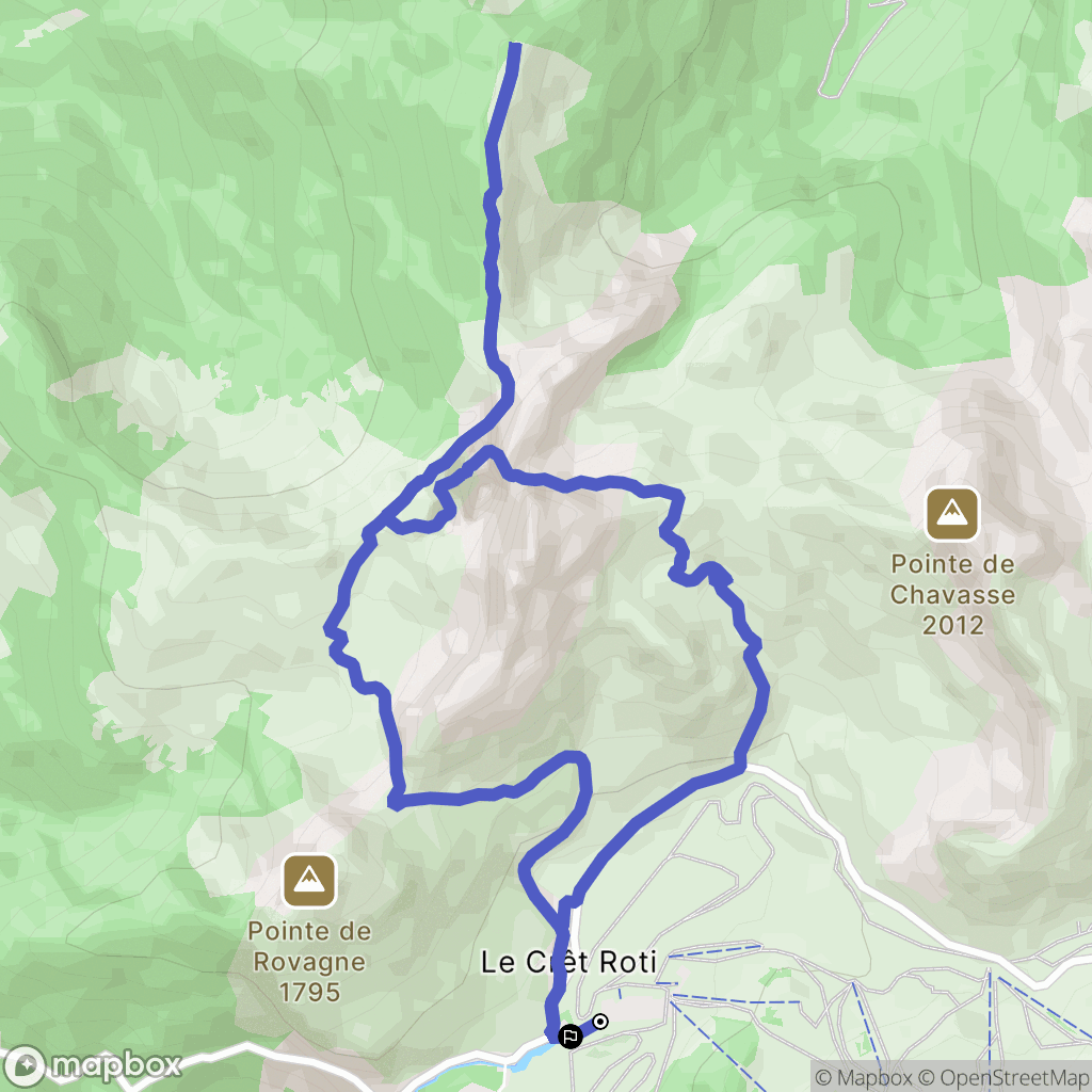 Mieussy : carte du parcours de randonnée - France