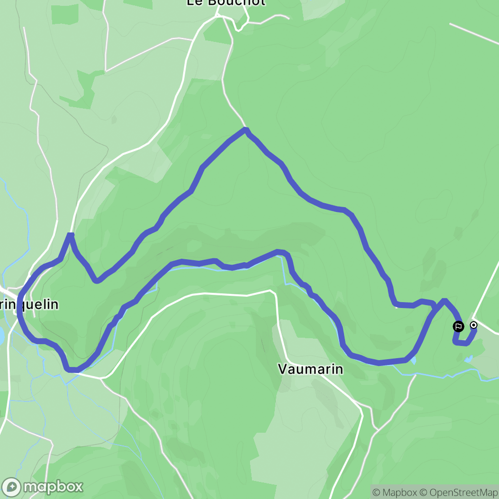 Saint-Léger-Vauban : carte du parcours de randonnée - France