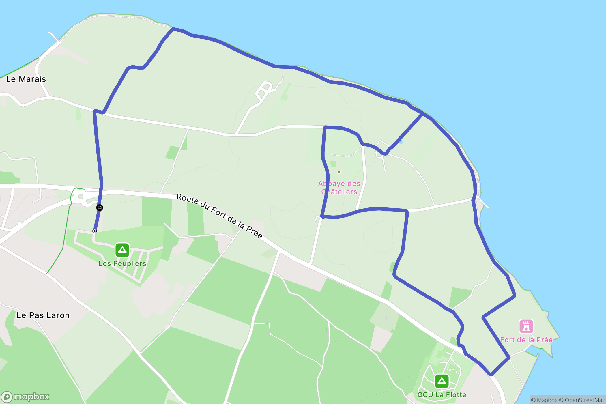 La Flotte : carte du parcours de randonnée - France