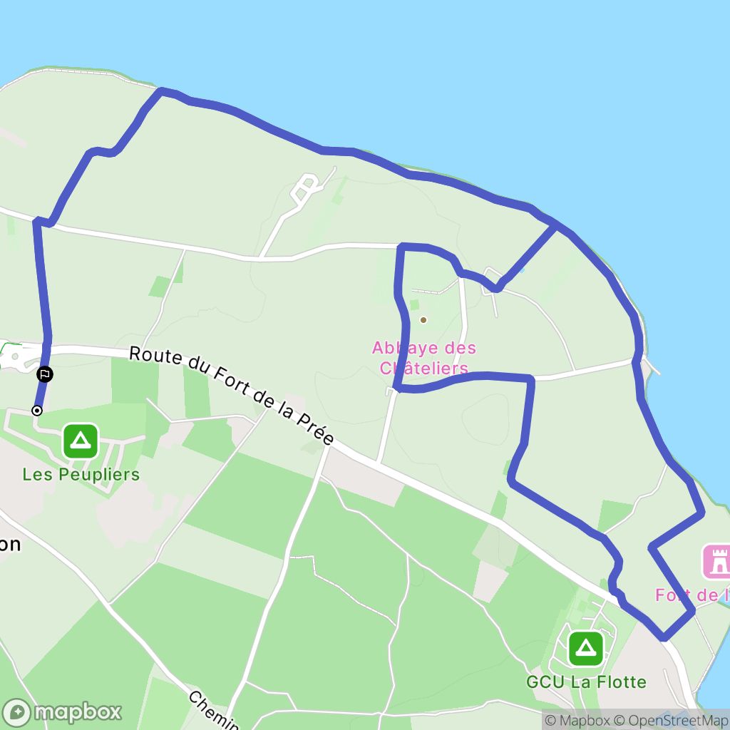 La Flotte : carte du parcours de randonnée - France
