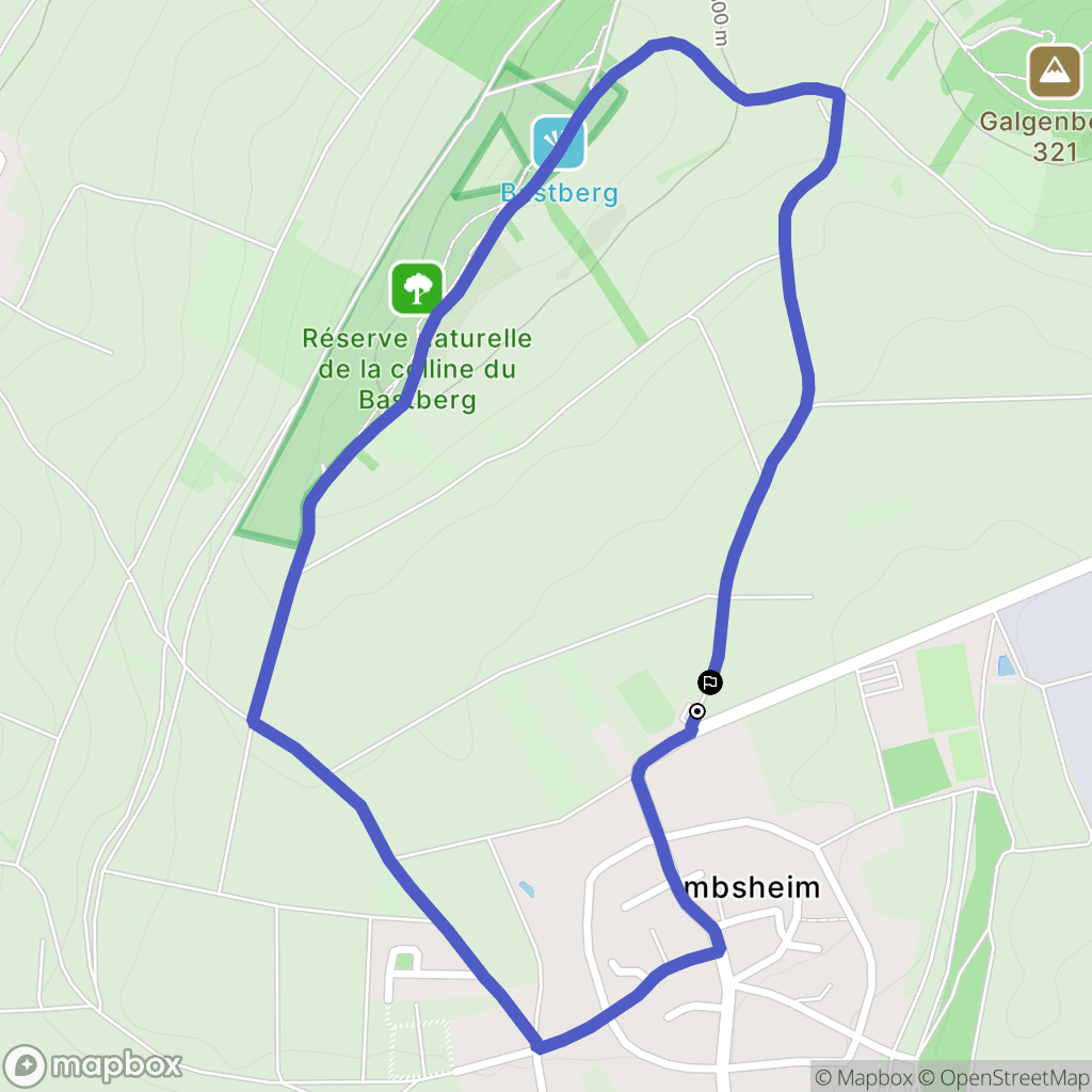 Bouxwiller : carte du parcours de randonnée - France