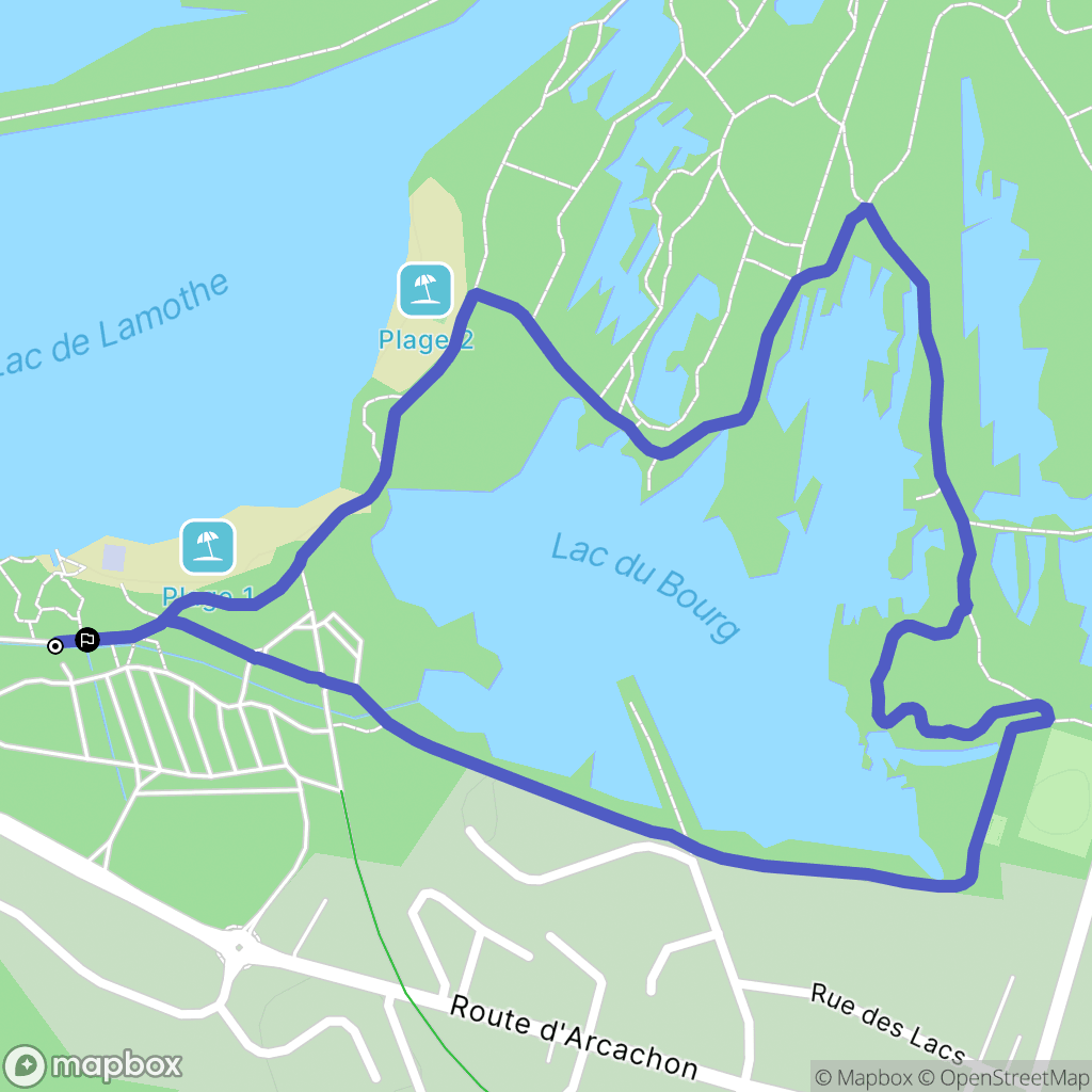 Hostens : carte du parcours de randonnée - France