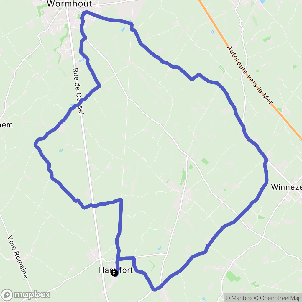 Hardifort : carte du parcours de randonnée - France