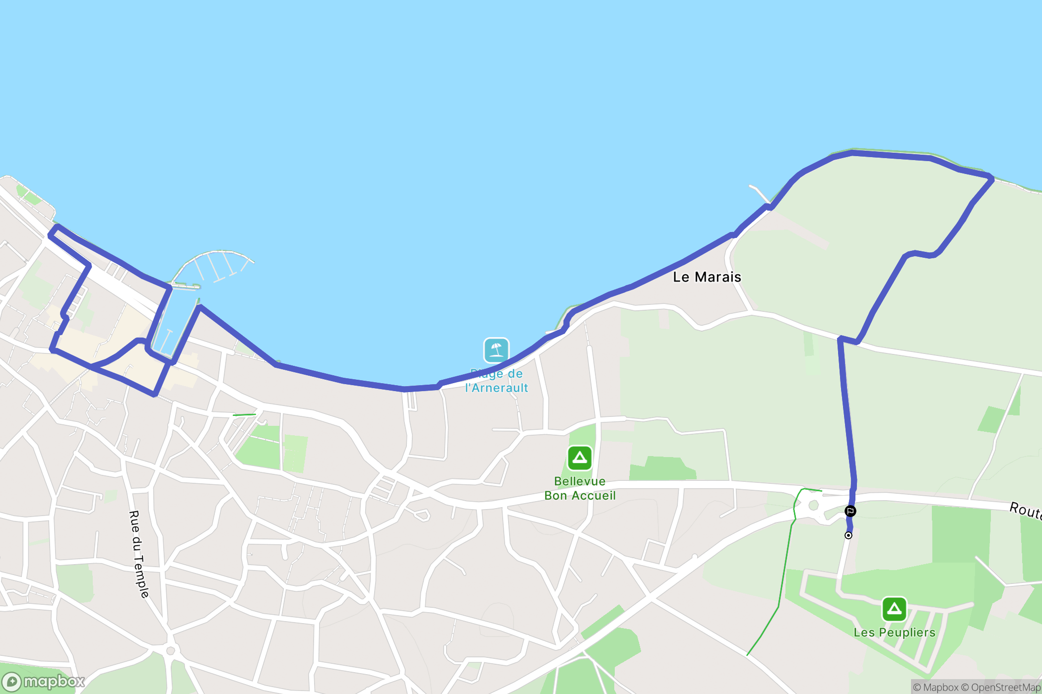 La Flotte : carte du parcours de randonnée - France