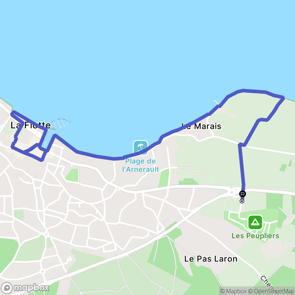 La Flotte : carte du parcours de randonnée - France
