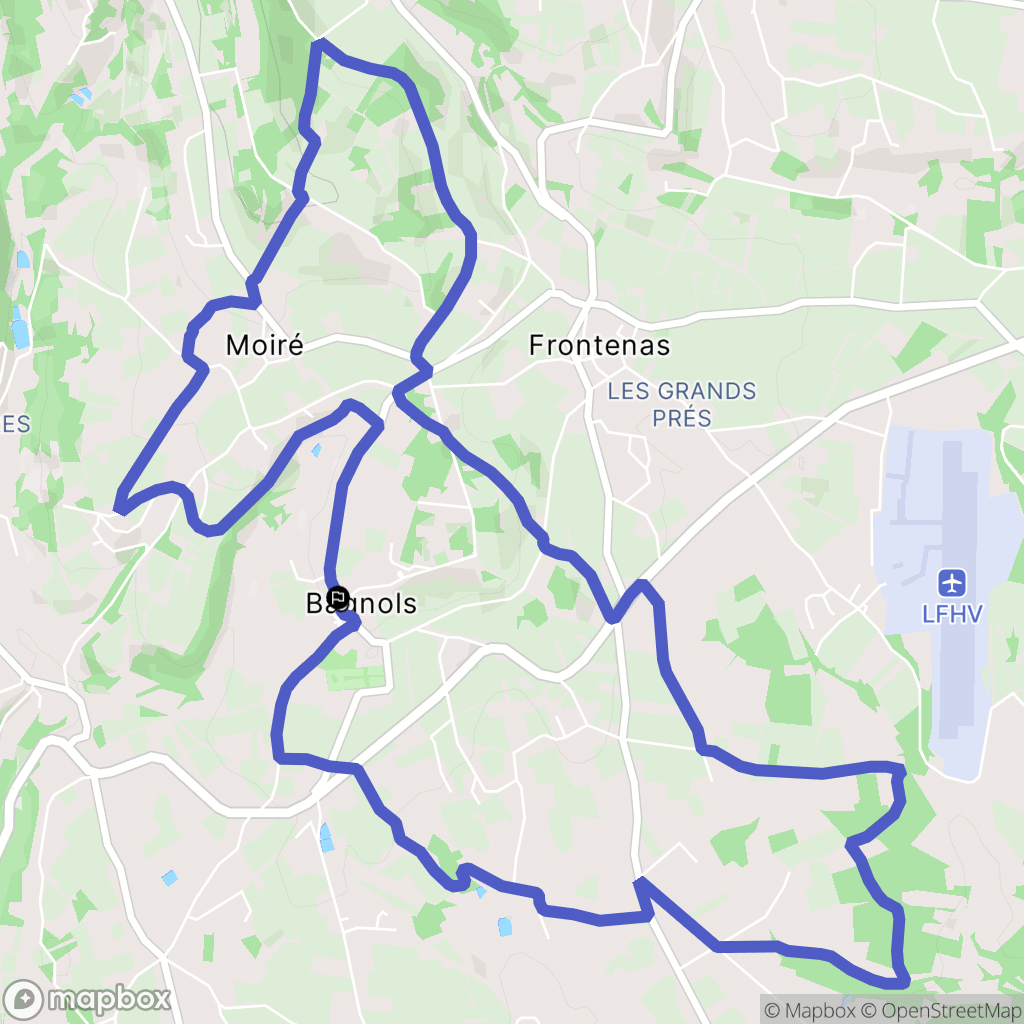 Bagnols : carte du parcours de randonnée - France