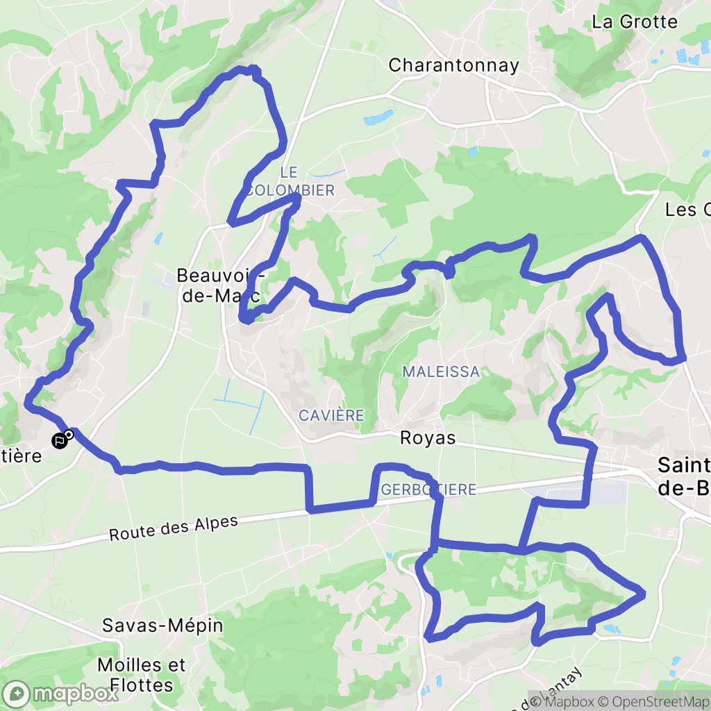 Savas-Mépin : carte du parcours de randonnée - France