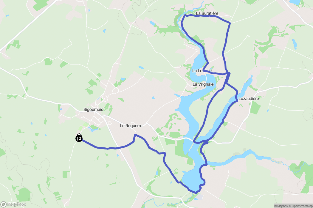Sigournais : carte du parcours de randonnée - France