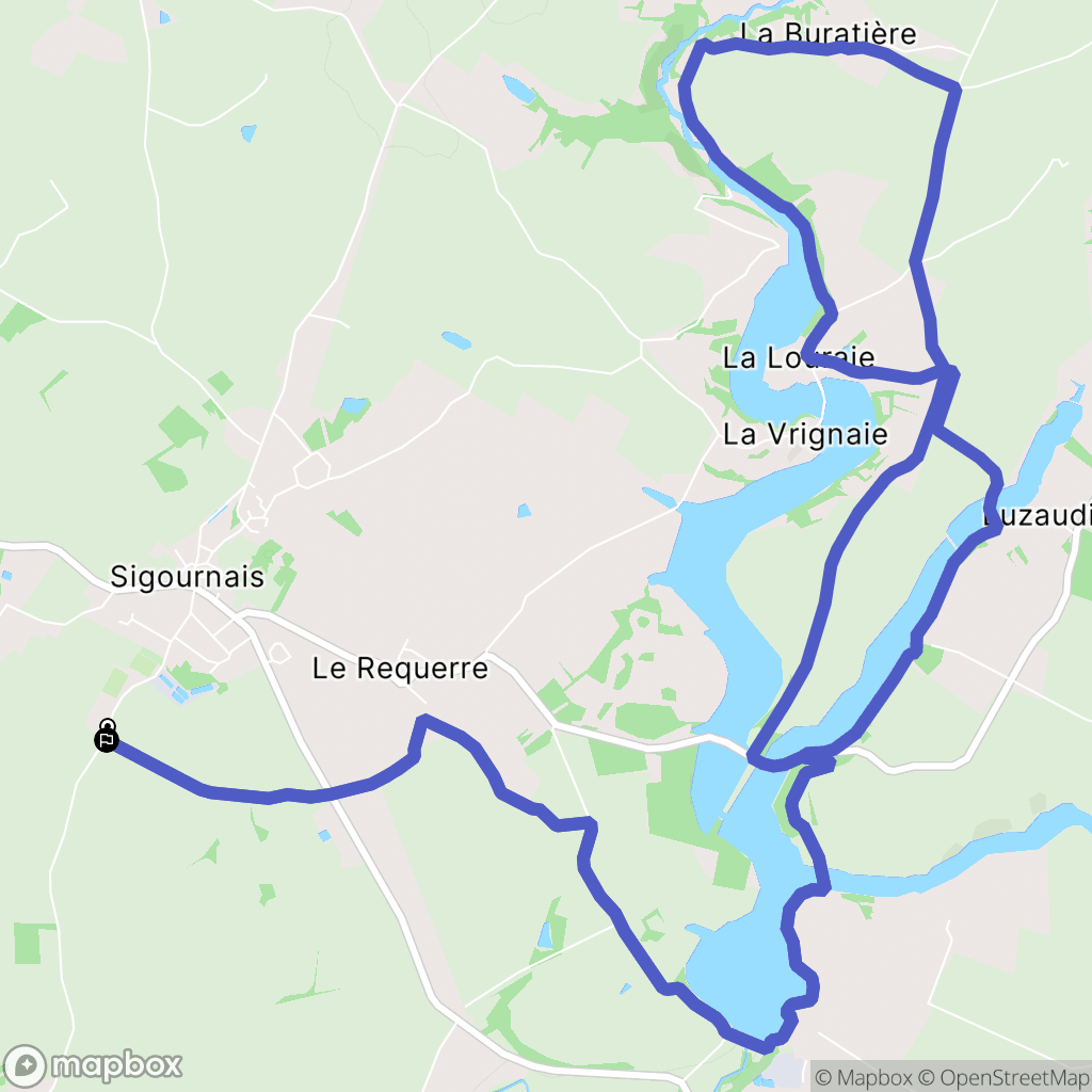 Sigournais : carte du parcours de randonnée - France