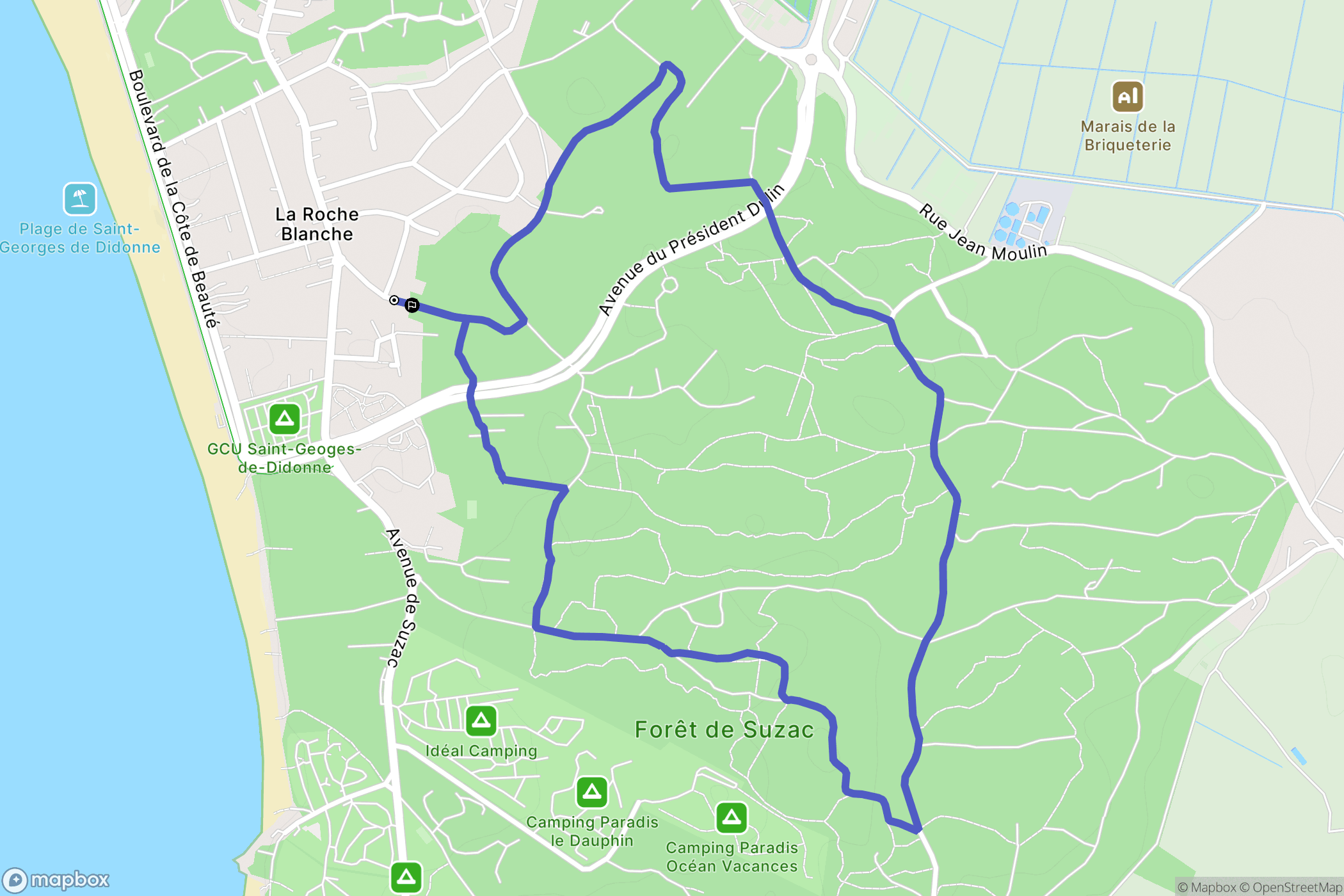 Saint-Georges-de-Didonne : carte du parcours de randonnée - France
