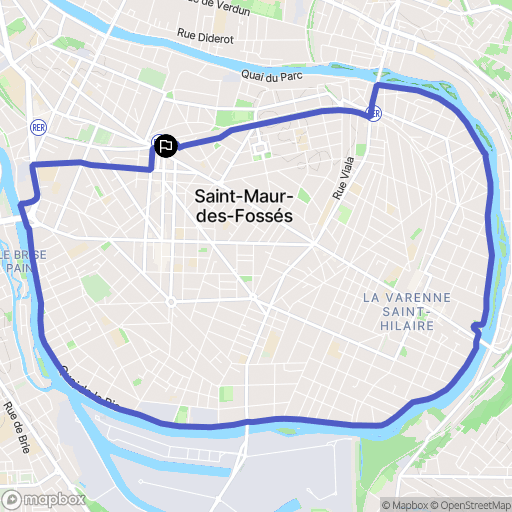 Saint-Maur-des-Fossés : carte du parcours de randonnée - France