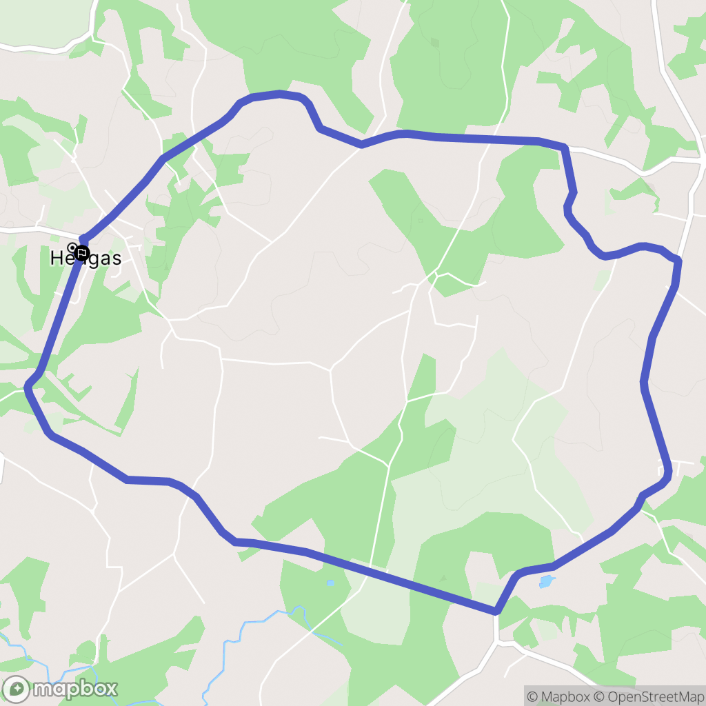 Heugas : carte du parcours de randonnée - France