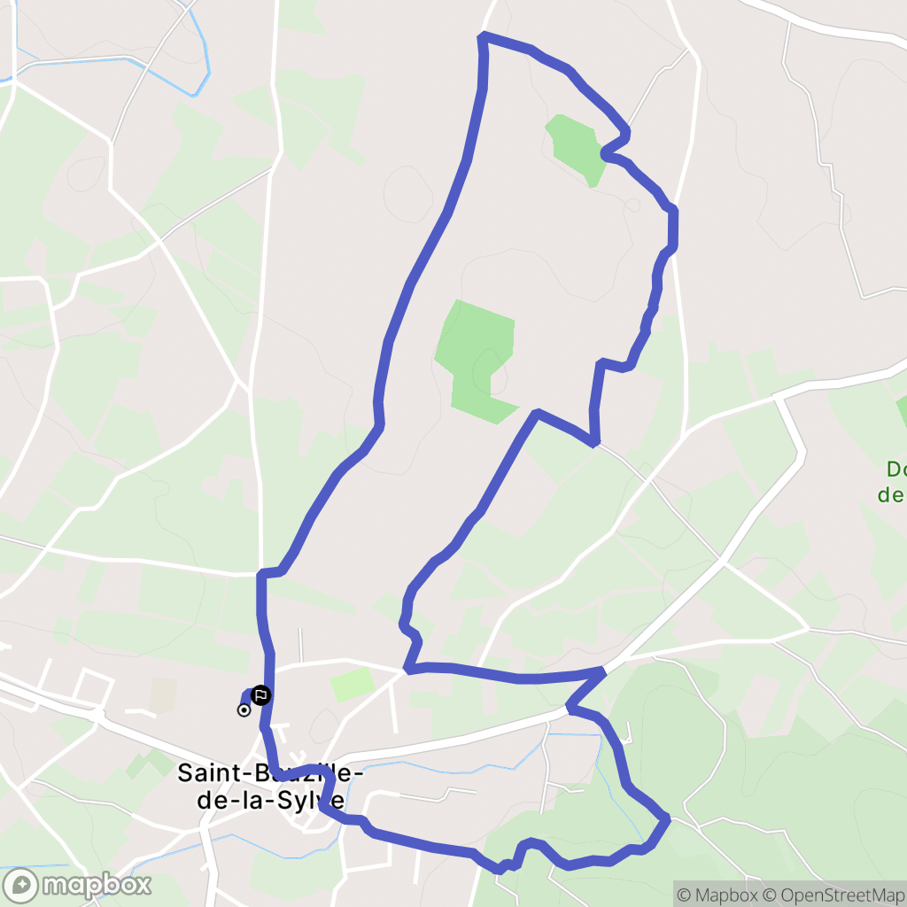 Saint-Bauzille-de-la-Sylve : carte du parcours de randonnée - France