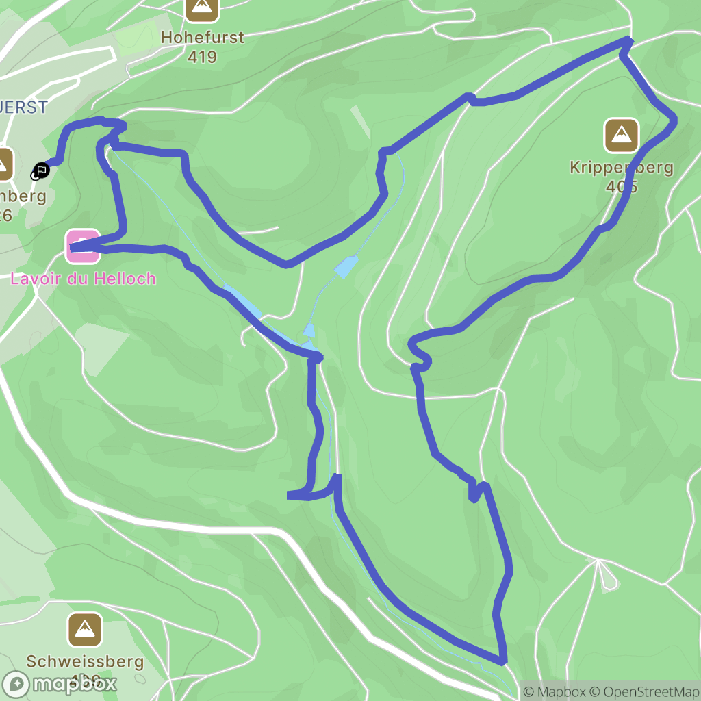 Lemberg : carte du parcours de randonnée - France