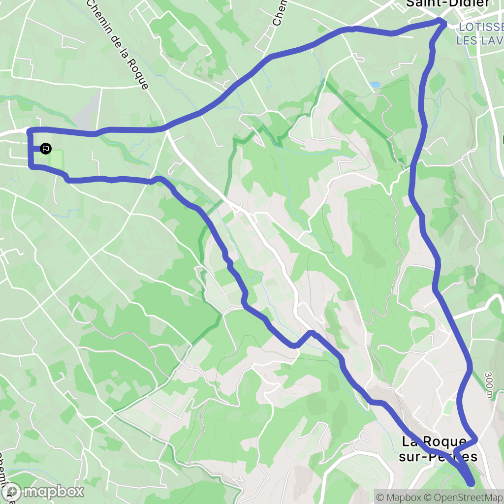 Pernes-les-Fontaines : carte du parcours de randonnée - France