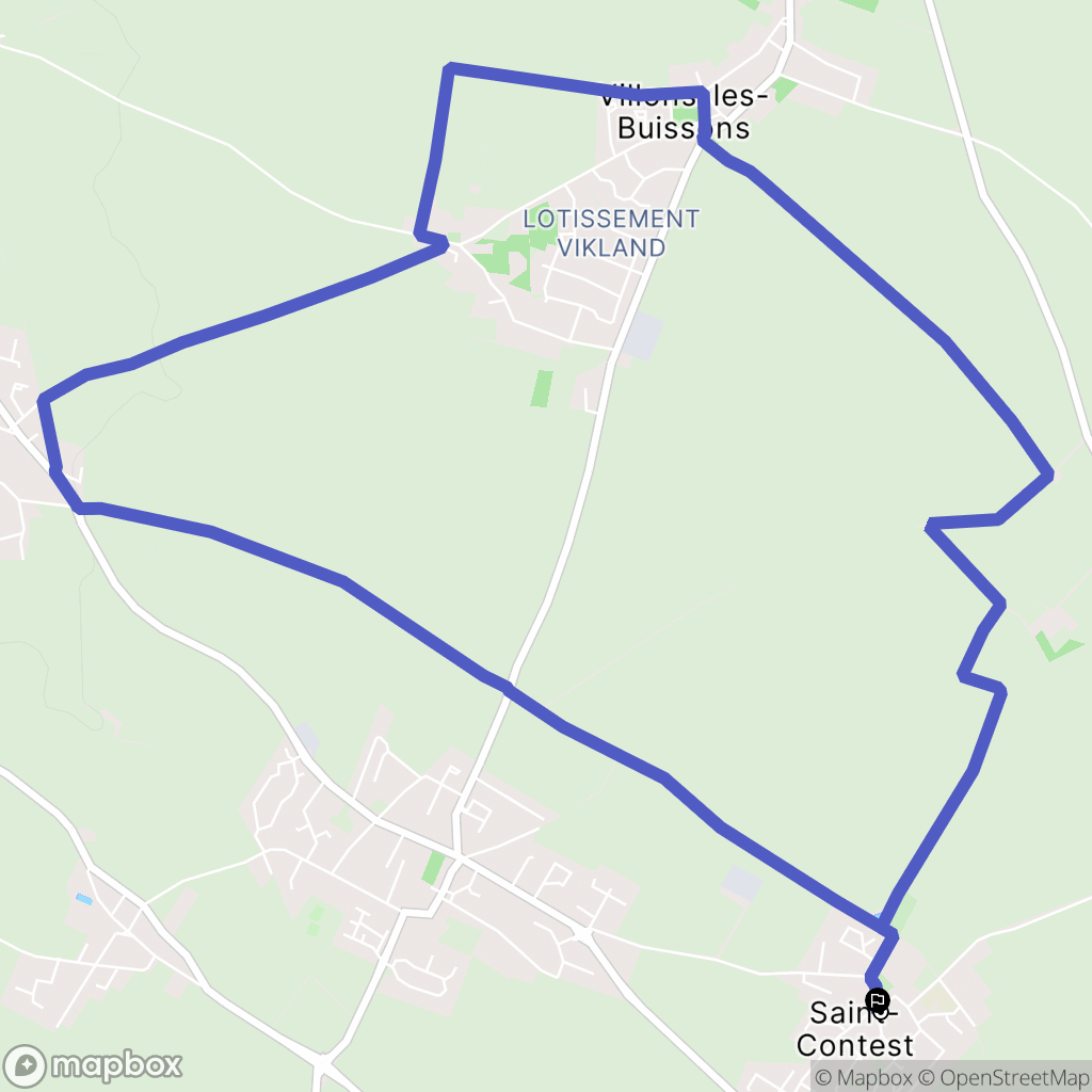 Saint-Contest : carte du parcours de randonnée - France