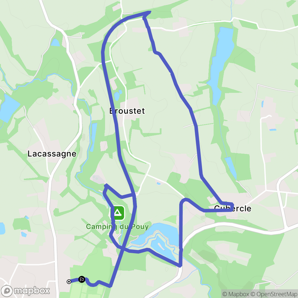 Eauze : carte du parcours de randonnée - France