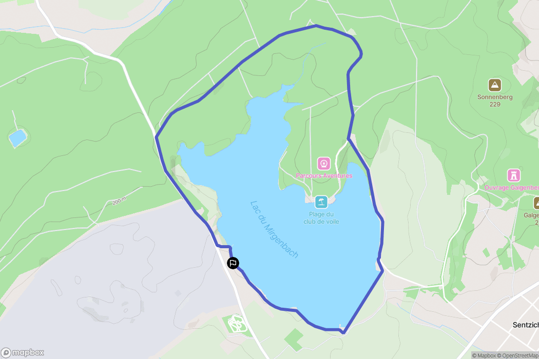 Cattenom : carte du parcours de randonnée - France