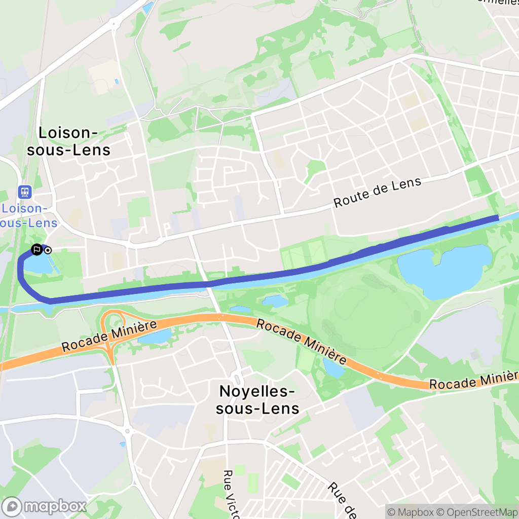 Loison-sous-Lens : carte du parcours de randonnée - France
