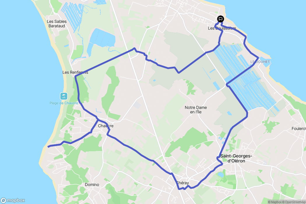 La Brée-les-Bains : carte du parcours de randonnée - France