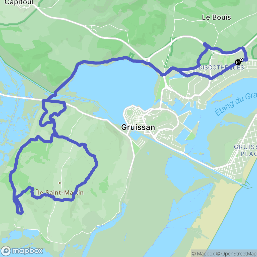 Gruissan : carte du parcours de randonnée - France