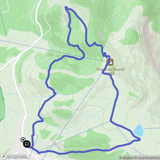 Hauteluce : carte du parcours de randonnée - France