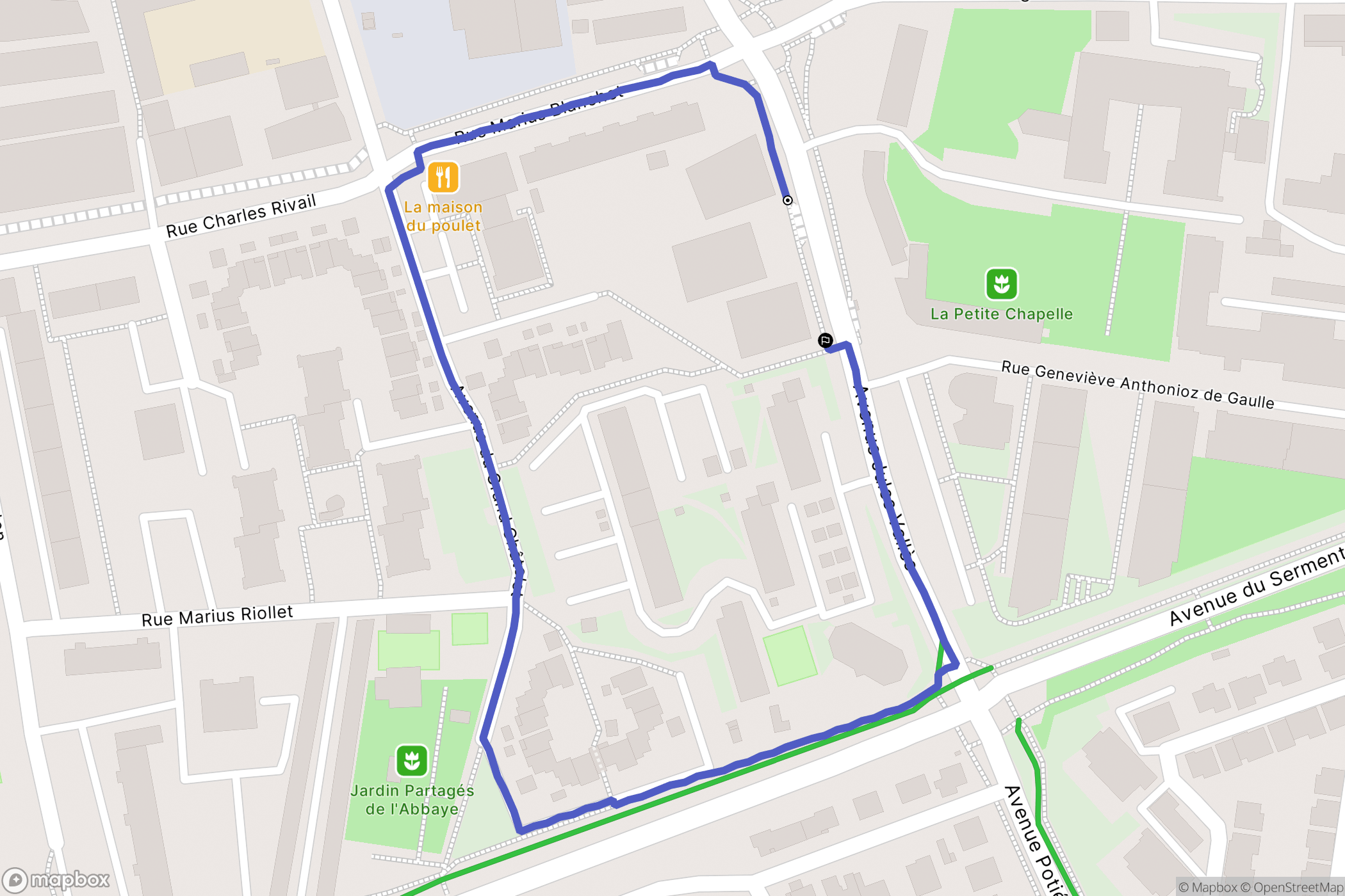 Grenoble : carte du parcours de randonnée - France