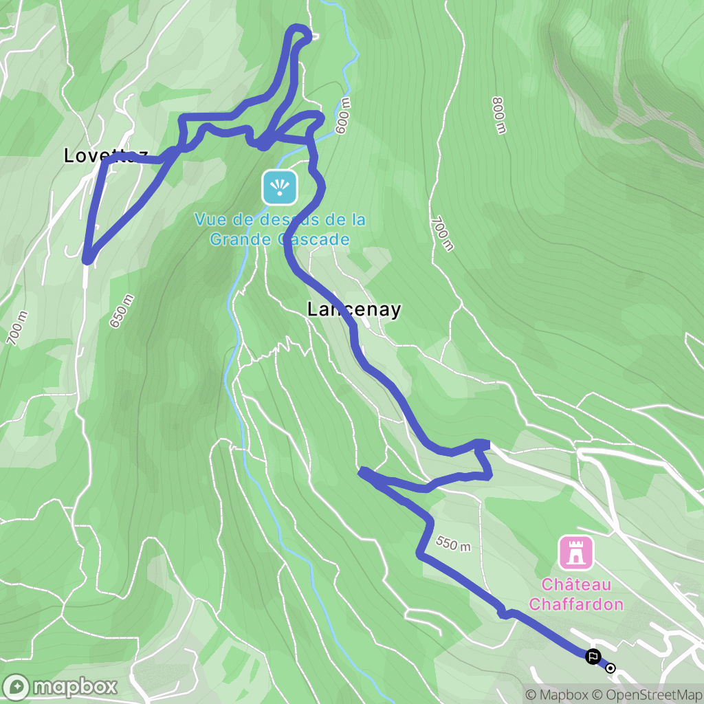 Saint-Jean-d'Arvey : carte du parcours de randonnée - France