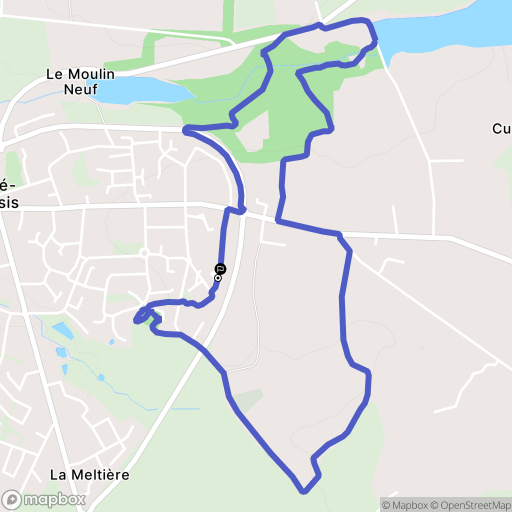 Argentré-du-Plessis : carte du parcours de randonnée - France