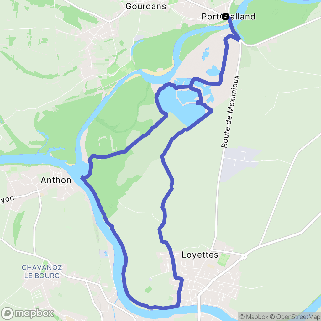 Saint-Maurice-de-Gourdans : carte du parcours de randonnée - France