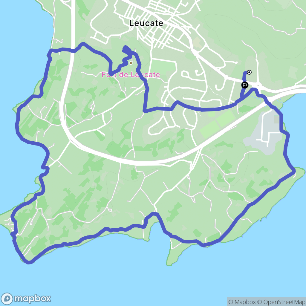 Leucate : carte du parcours de randonnée - France