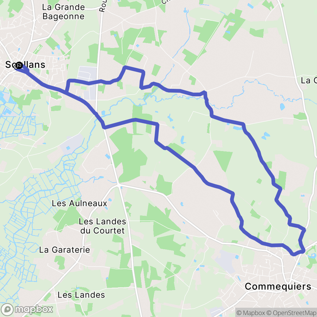 Soullans : carte du parcours de randonnée - France