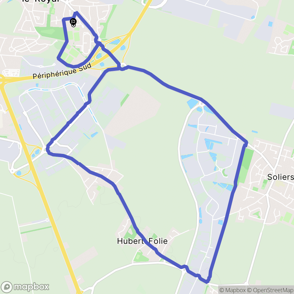 Cormelles-le-Royal : carte du parcours de randonnée - France