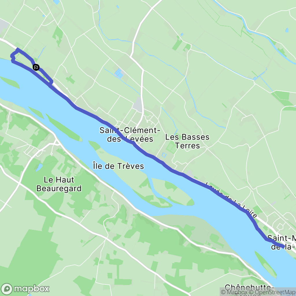 Gennes-Val-de-Loire : carte du parcours de randonnée - France